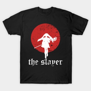 A design featuring Frieren the elf girl character as Frieren the Slayer with full moon background from Sousou no Frieren Frieren Beyond Journeys End or Frieren at the Funeral anime fall 2023 SNF50 T-Shirt